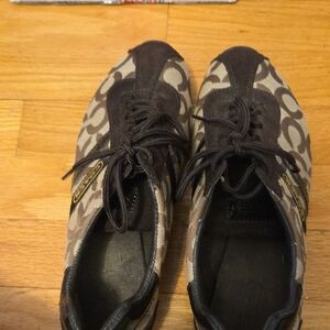 Coach Brown and Tan Casual Sneakers